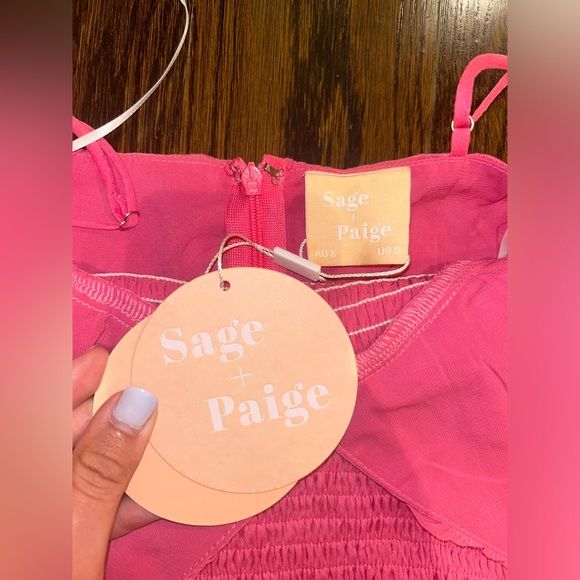 New with tags never worn! Sage + Paige Pink Mini Dress - Picture 3 of 7